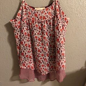floral flowy tank top